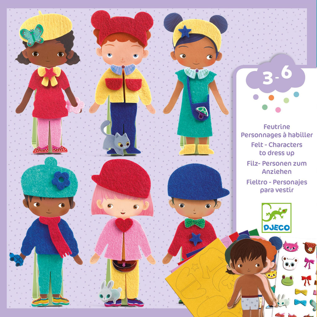 DJECO vilt dress up poppetjes 3 jr+ 3070900000865