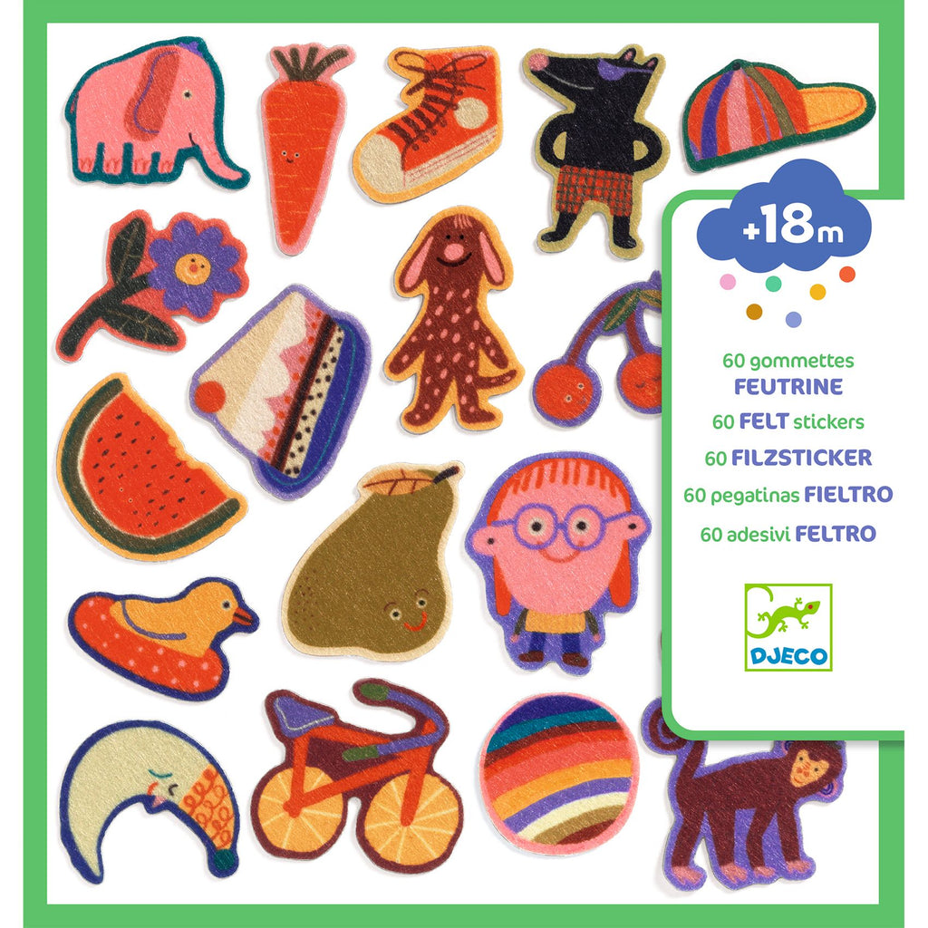 DJECO vilt stickers Silly Ones 18 mnd + DJ00951
