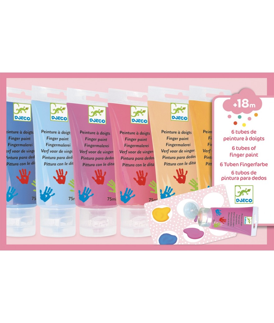 DJECO finger paint sweet 6 x 75ml 3070900090002