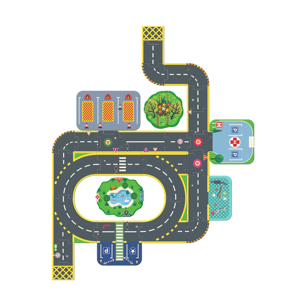 DJECO vloerpuzzel stad Crazy Motors 3 jr+ DJ05499