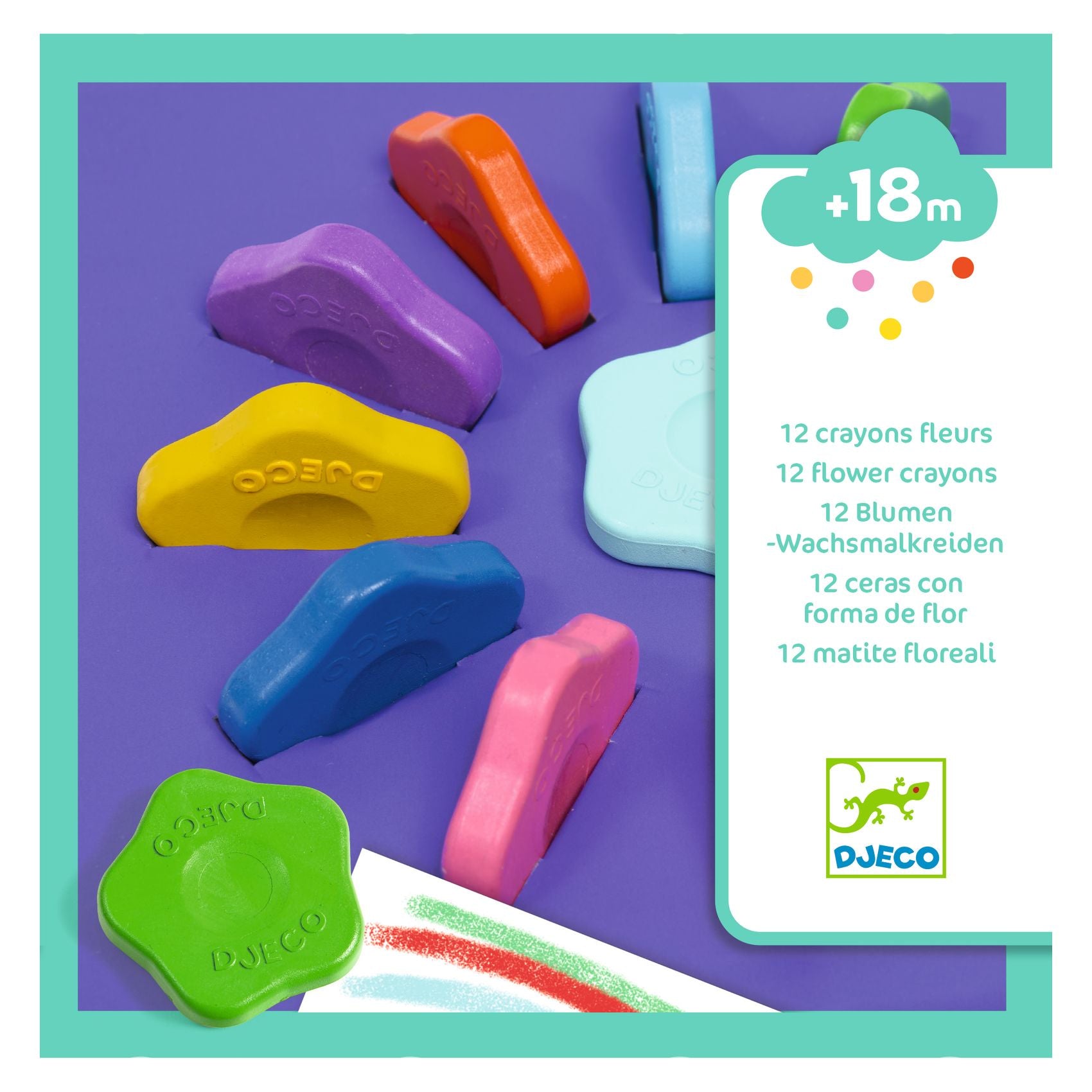 DJECO wax crayons flower 18 months +