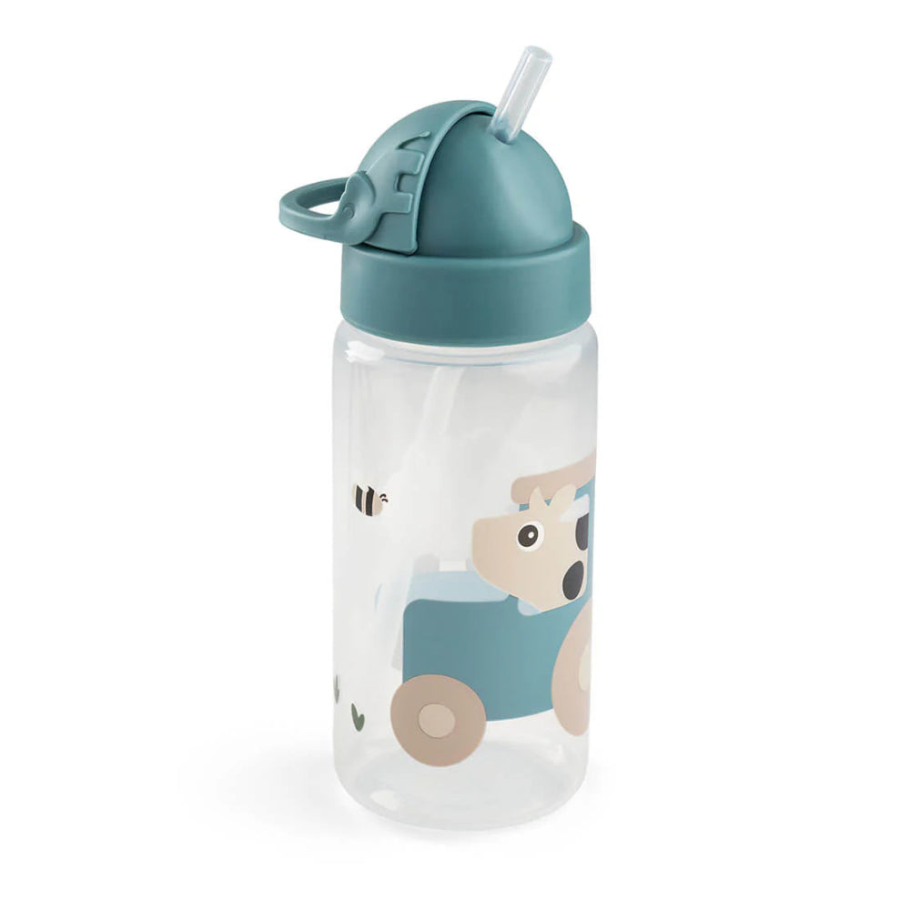 Buy Done by Deer drinkfles met rietje tiny farm blue 350 ml
