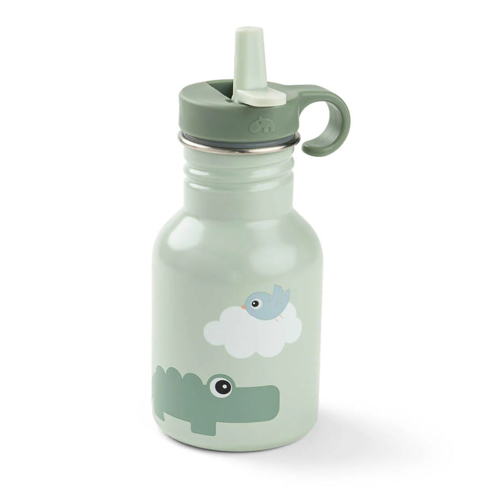 Done by Deer metalen fles met rietje playground green 350 ml 5712643061267 b