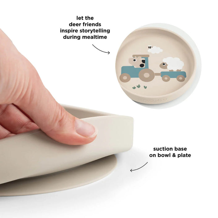 Done by Deer stick and stay dinner set tiny farm sand 5712643063186 c