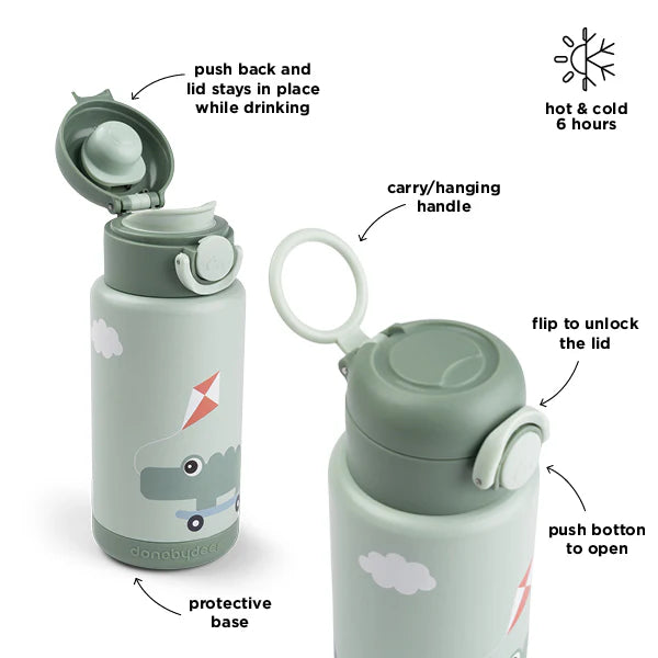Done by Deer thermosfles playground green 340 ml