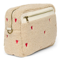Studio Noos kinderwagen organizer teddy ecru hearts b