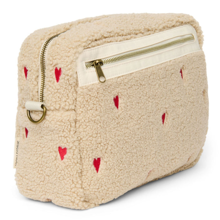 Studio Noos kinderwagen organizer teddy ecru hearts b