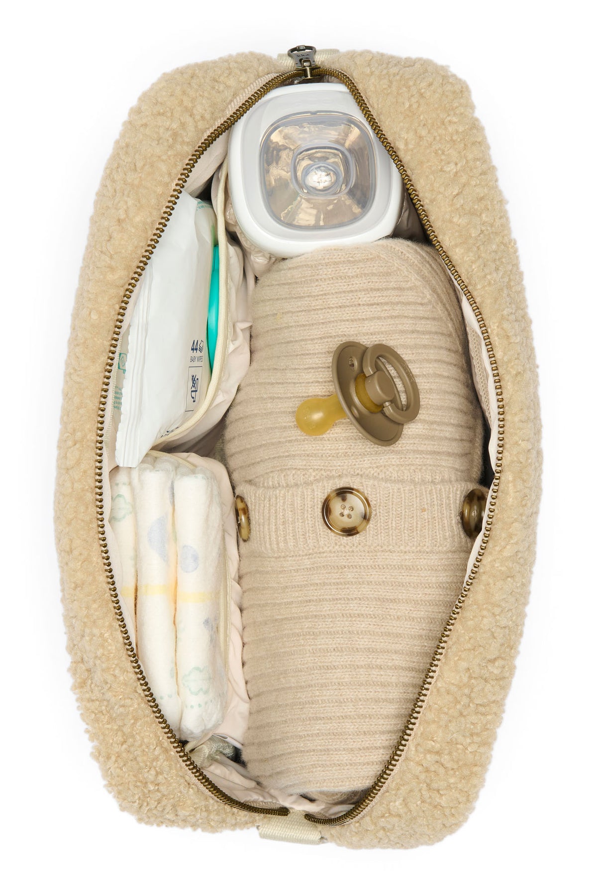 Studio Noos kinderwagen organizer teddy ecru