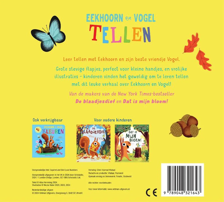 Eekhoorn en vogel Tellen 1 jr+