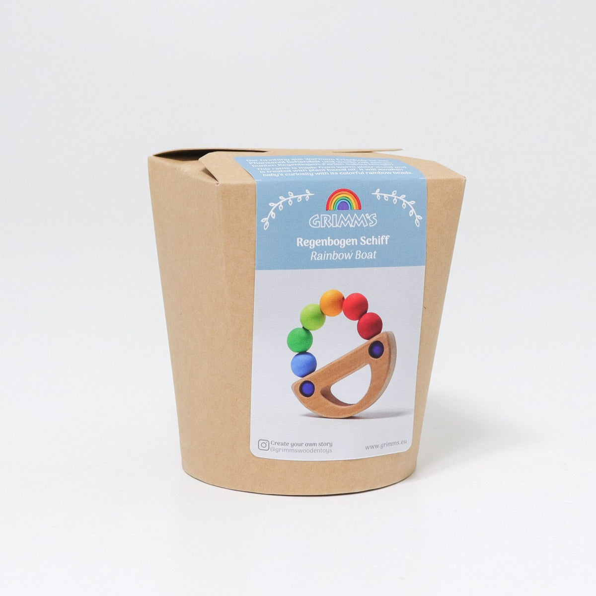GRIMMS babyspeeltje regenboog boot  0 mnd+