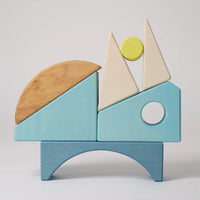 GRIMMS houten bouwset blauw 1jr 4048565436854 g