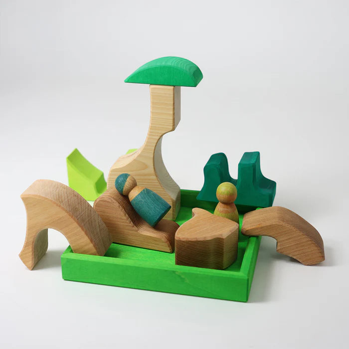 GRIMMS houten bouwset groen 1jr 4048565436861 b