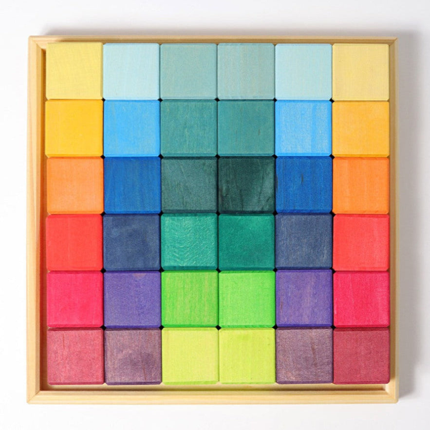 GRIMMS mozaiek blokkenset regenboog classic 1 jr+43110
