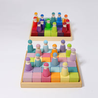 GRIMMS mozaiek blokkenset regenboog pastel 1 jr+43111c