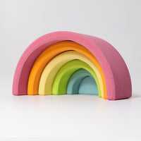 GRIMMS regenboog stapeltoren pastel pink 10701 b