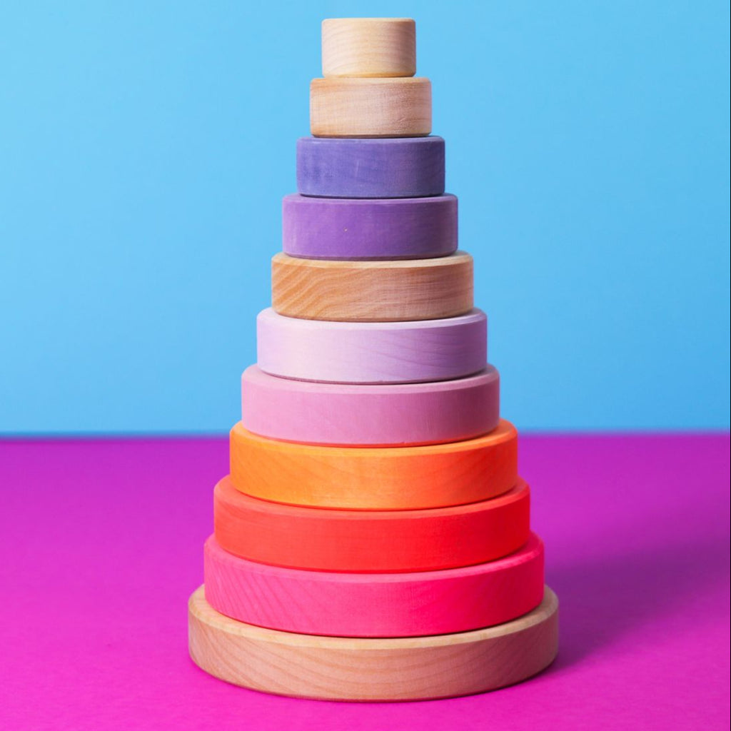GRIMMS stapeltoren neon roze 1 jr+