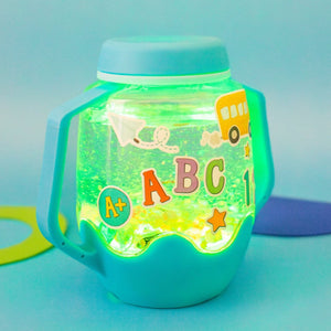 Glo Pals sensory jar DIY set abc 3 jr+GPJARSETBLUE