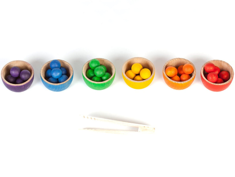Buy Grapat 6 regenboog bakjes met 36 knikkers 3 jr+