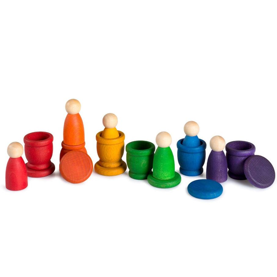 Grapat nins poppetjes, bakjes en munten 18 stks 1 jr+