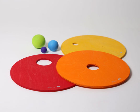 Grimms x Stapelstein Rolling Discs Warm Classic6