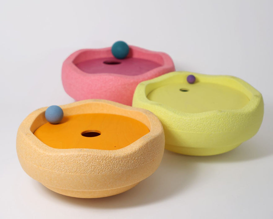 Grimms x Stapelstein Rolling Discs Warm Pastel4