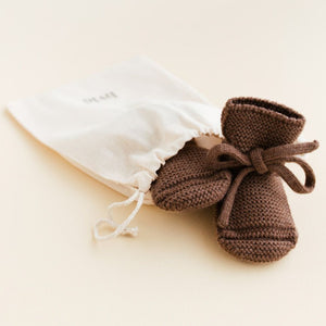 HVID slofjes mocha 0-9 mnd