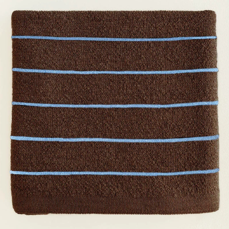 HVID deken Harry dark brown light blue