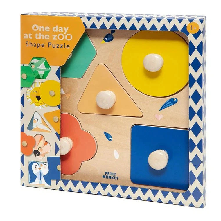 Petit Monkey shape puzzle One day at the zoo 12 months +