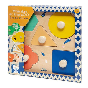 Petit Monkey shape puzzle One day at the zoo 12 months +