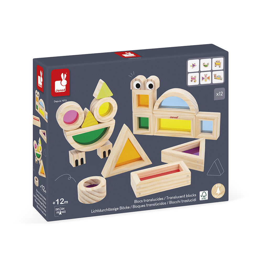 Buy JANOD doorschijnende blokkenset 1 jr+