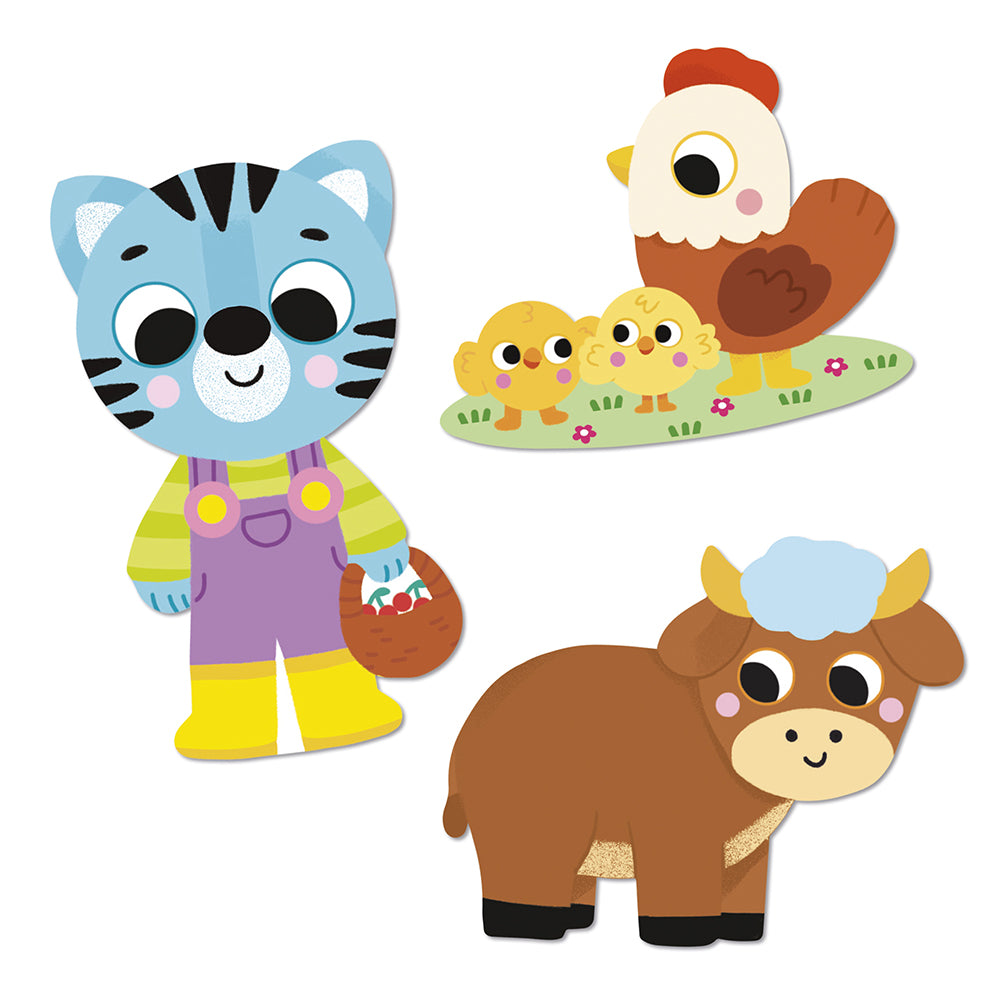 JANOD grote stickers boerderijdieren 50 stks 18 mnd+ 119188