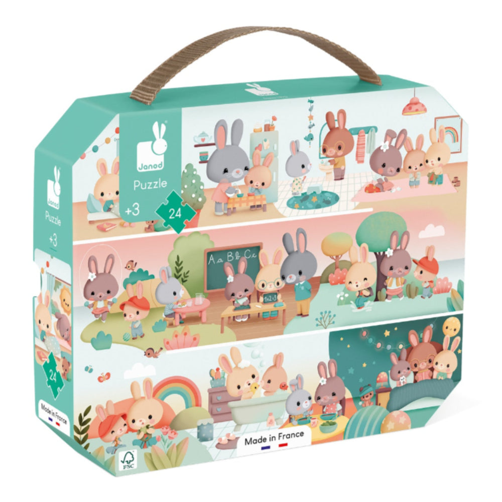 JANOD puzzel Een lange dag 3 jr+/ 24 stks