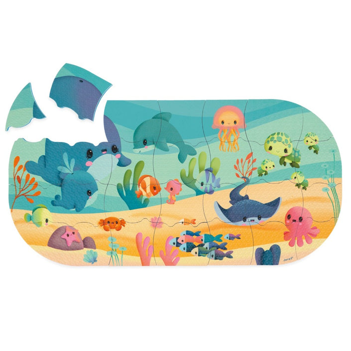 JANOD bath puzzle World map 3yrs+