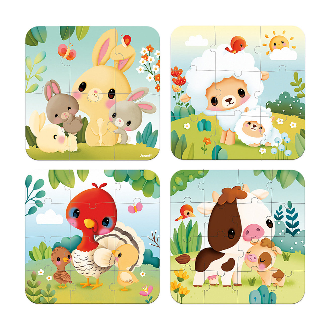 JANOD puzzle Seasons 3yrs+/ 6-9-12-16 pcs