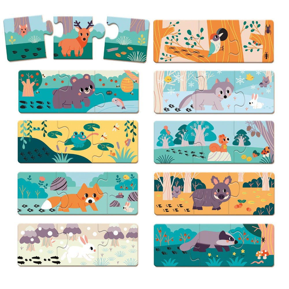 JANOD x WWF block puzzle animals 2 yrs+ / 9 pcs