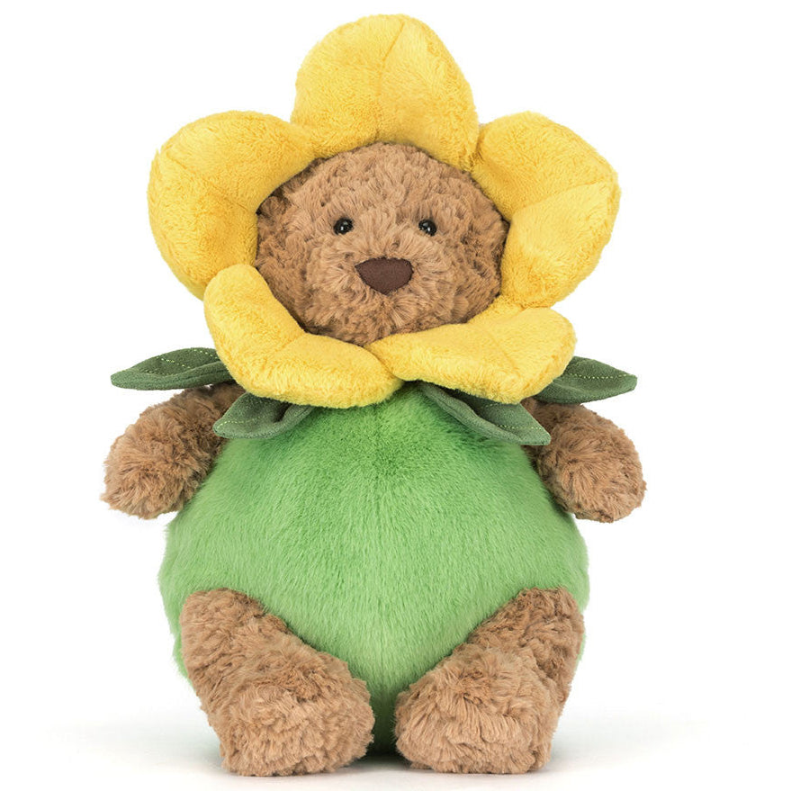Jellycat knuffel Bartholomew Bear Daffodil Outfit