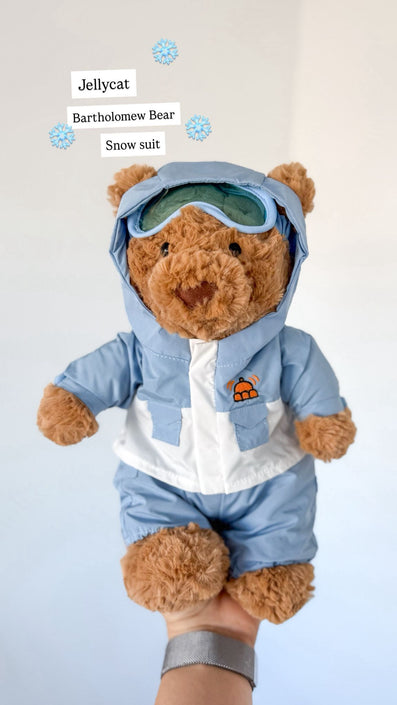 Jellycat knuffel Bartholomew Bear snow suitBARM2SKIf b