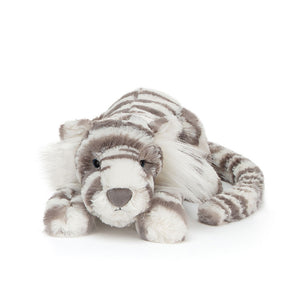 Jellycat knuffel Sacha Snow Tiger little a