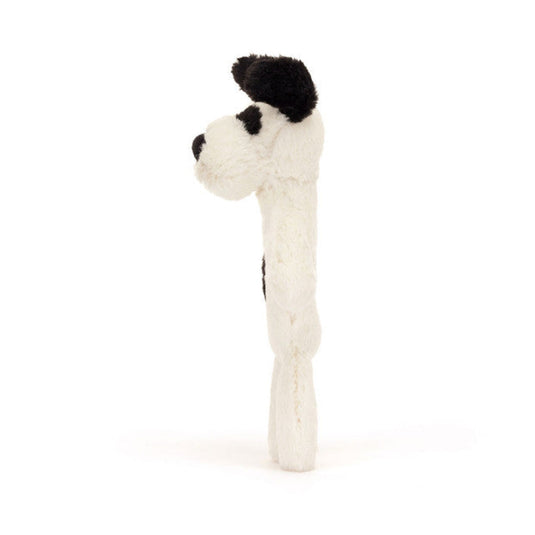 Jellycat rammelaar Bashful Black & Cream PuppyBRR4BCP