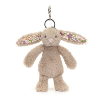Jellycat bag charm bunny petal beige