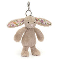 Jellycat bag charm bunny petal beige
