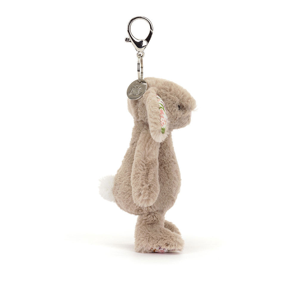 Jellycat bag charm bunny petal beige 670983159745