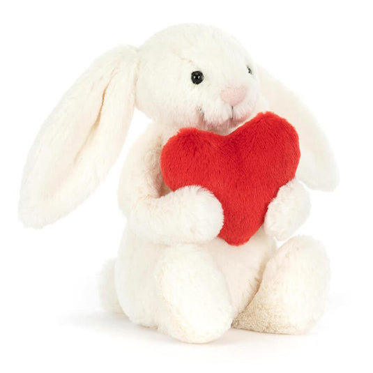 Jellycat knuffel Bashful Red Love Heart bunny medium