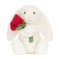 Jellycat knuffel bunny cream with Rose BB6ROSE c
