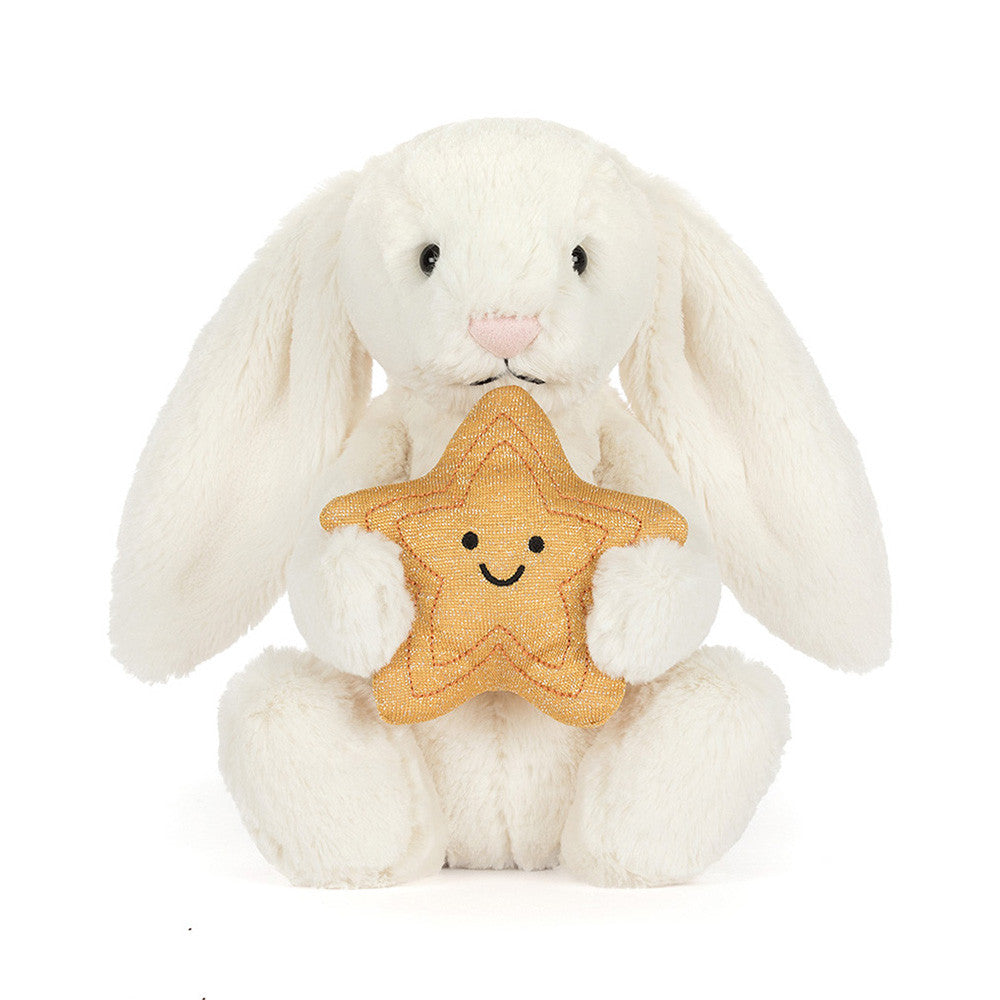 Jellycat knuffel bunny cream with Star 100% polyester
