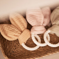 Jollein siliconen bijtring bunny ears roze