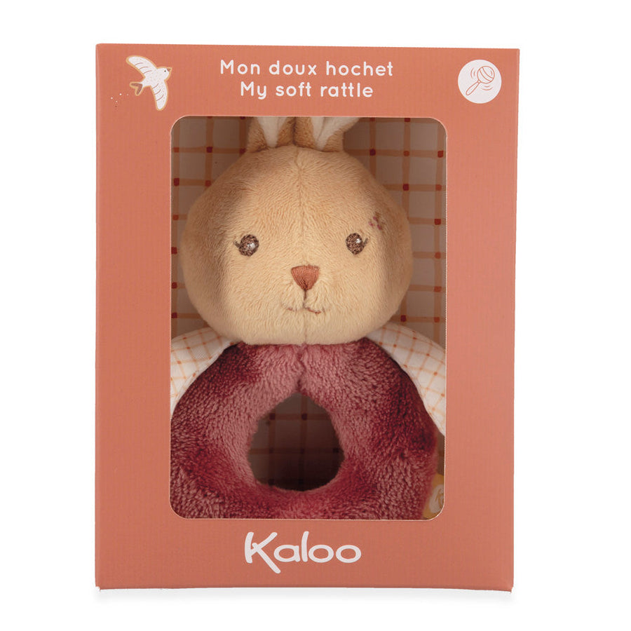 Buy Kaloo zachte rammelaar Konijn Bordeaux 0 jr+