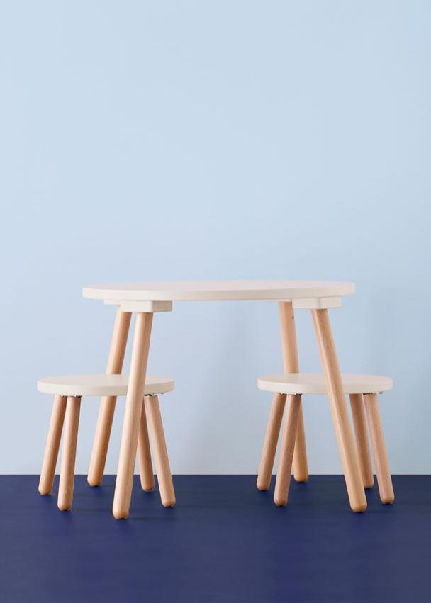 Kids Concept kindertafel + krukken wit 7340028734925