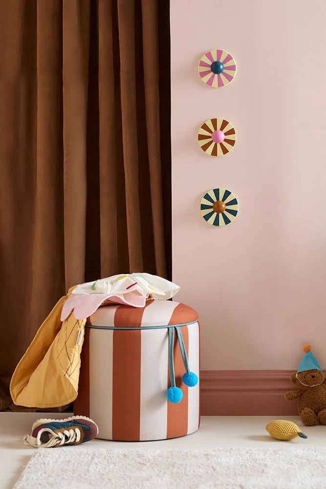 Kids Concept opbergberg poef brown plywood