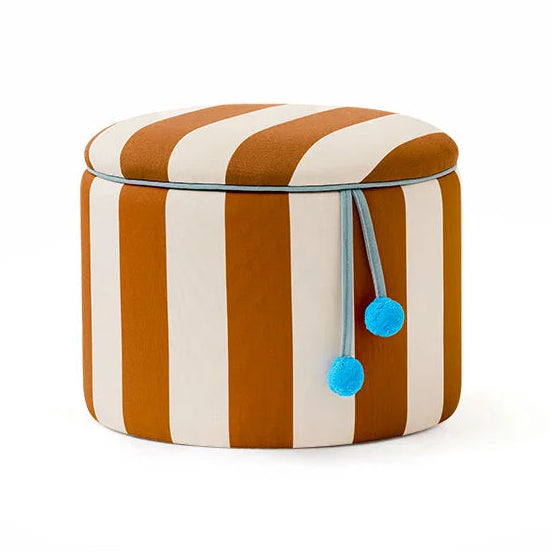 Kids Concept opbergberg poef brown